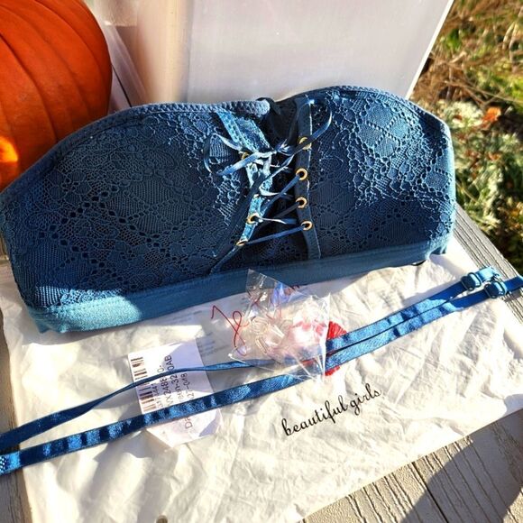 Je Taime Beautiful Girls Multiway Lace Up Push Up CORSET BRA 32B NEW IN BAG - Picture 3 of 16